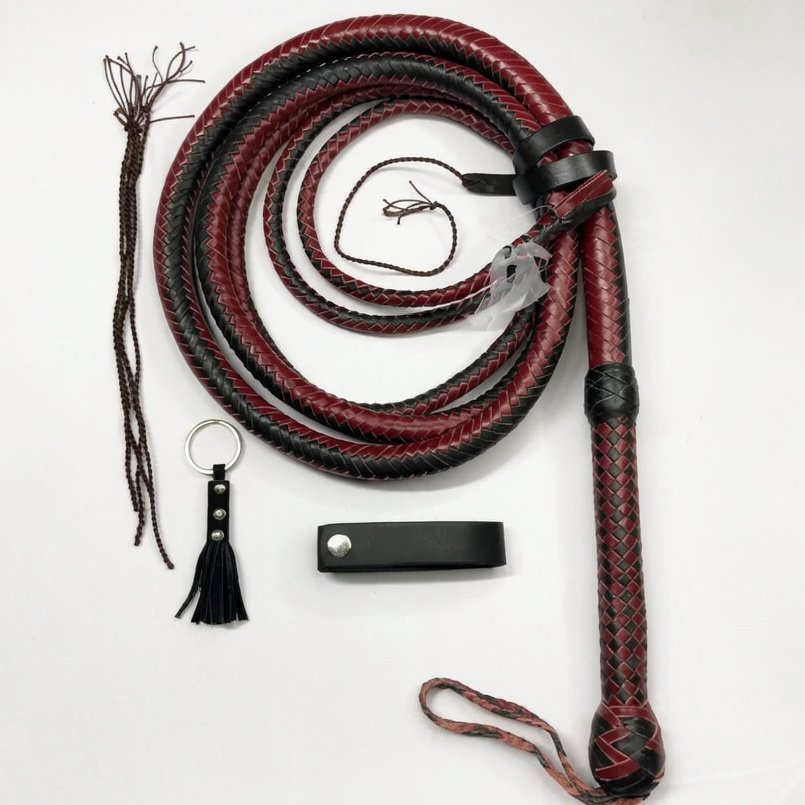 Cowhide Leather Bullwhip – 3ft to 18ft Professional Bullwhip