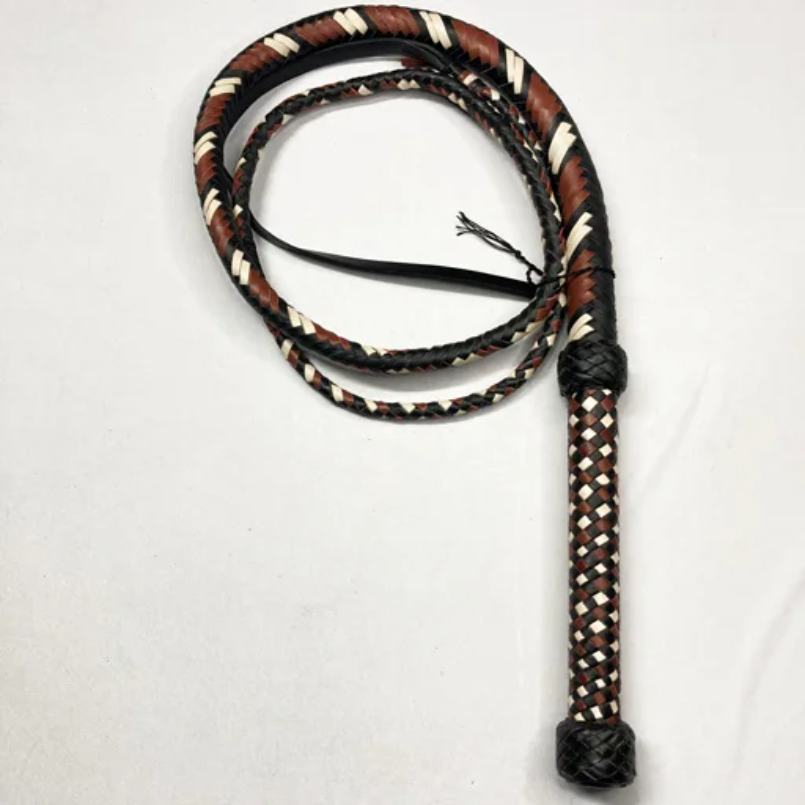 Australian Cowhide Bullwhip – Multi Color Bull Whip