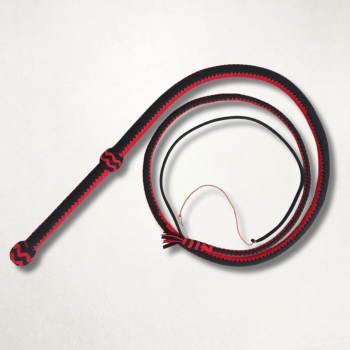 Paracord Braided Whip in Black and Red | 3ft to 18ft