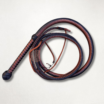 Paracord Bullwhip in Black and Brown Color