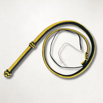 Yellow and Black Paracord Whip | 12 or 16 plaits
