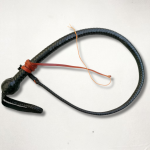 Black snake whip in kangaroo leather handmade premium leather whip