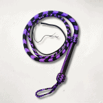 Handmade Black & Purple Nylon Bullwhip | 3ft–14ft