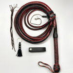 Black and Red Kangaroo Skin Whip by Western Bullwhip